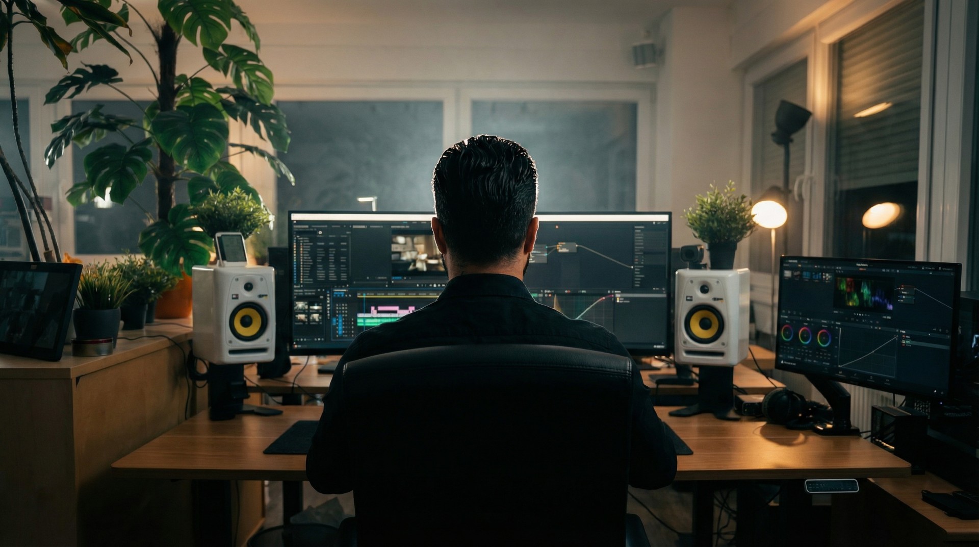 Coloristenarbeitsplatz mit Schnitt- und Grading-Software bei Flashback